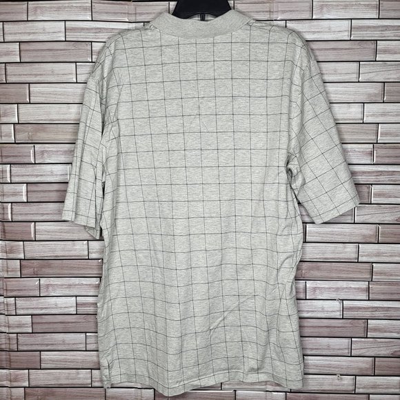 Polo Golf Ralph Lauren Short Sleeve Polo Shirt - Grid Pattern - Grey - Large Top - Picture 5 of 11